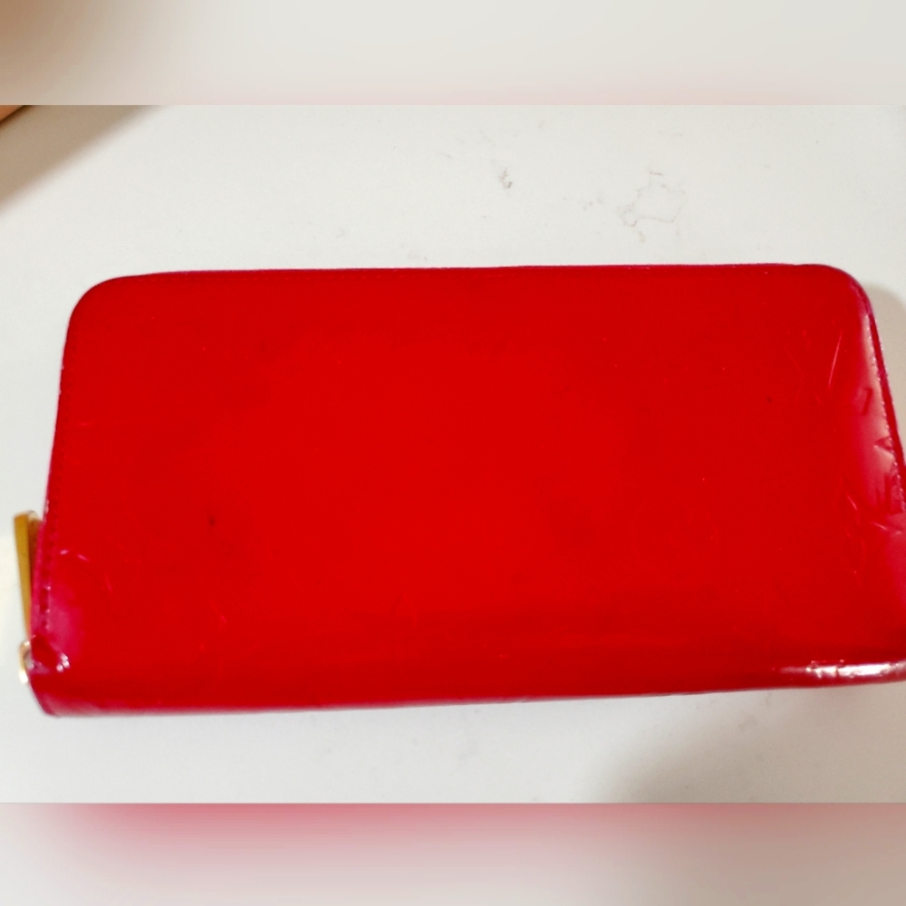 Louis Vuitton Red Epi Long Wallet with box